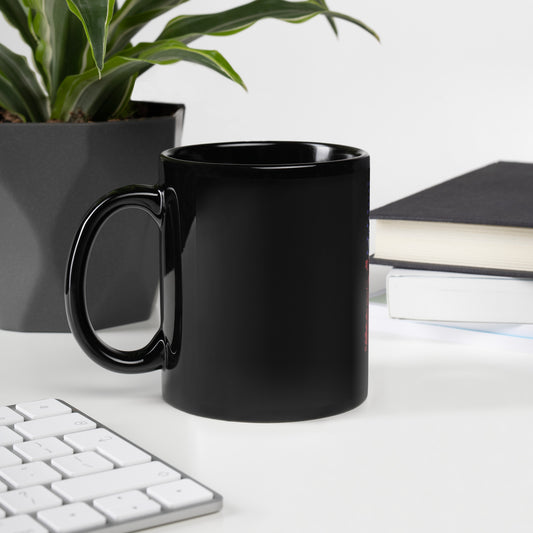 Skull Flag Black Glossy Mug