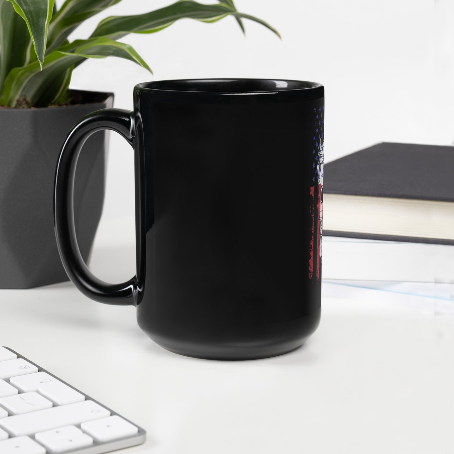 Skull Flag Black Glossy Mug