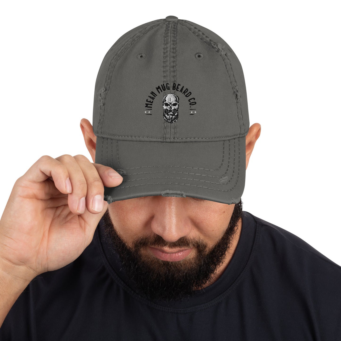 Mean Mug Logo Distressed Hat