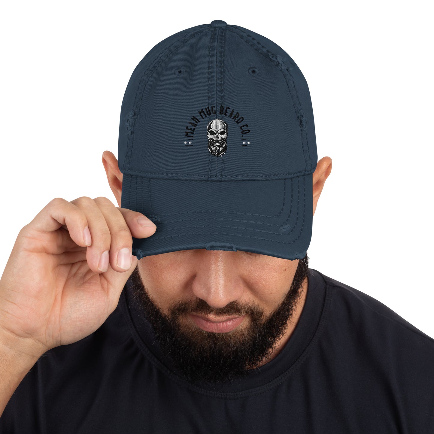Mean Mug Logo Distressed Hat