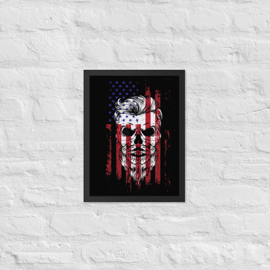 Skull Flag Framed matte paper poster