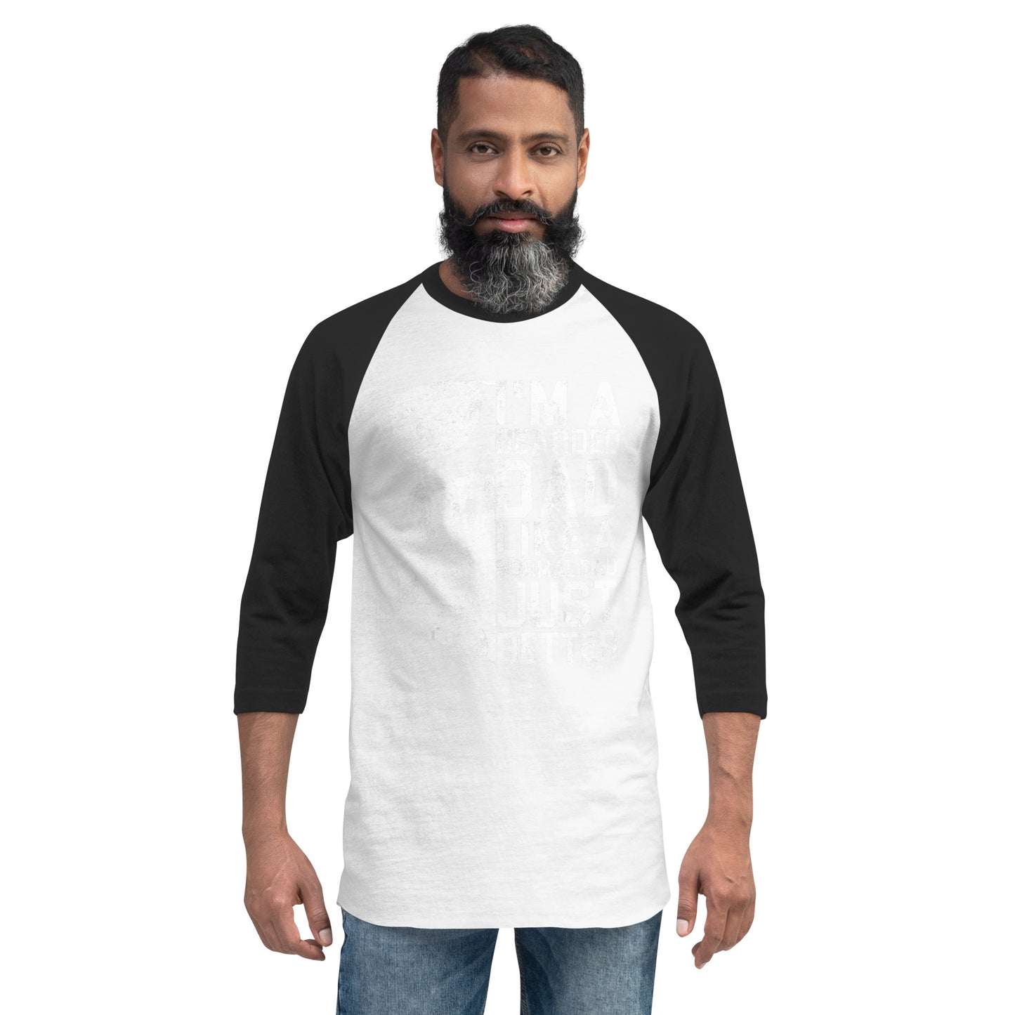 Bearded Dad 3/4 sleeve raglan shirt