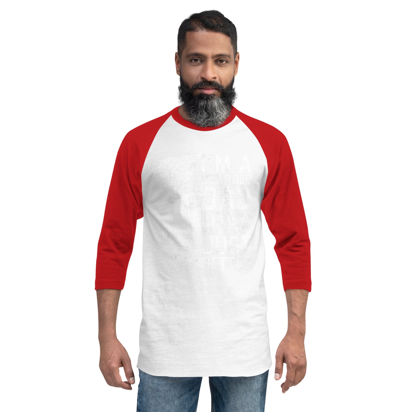 Bearded Dad 3/4 sleeve raglan shirt