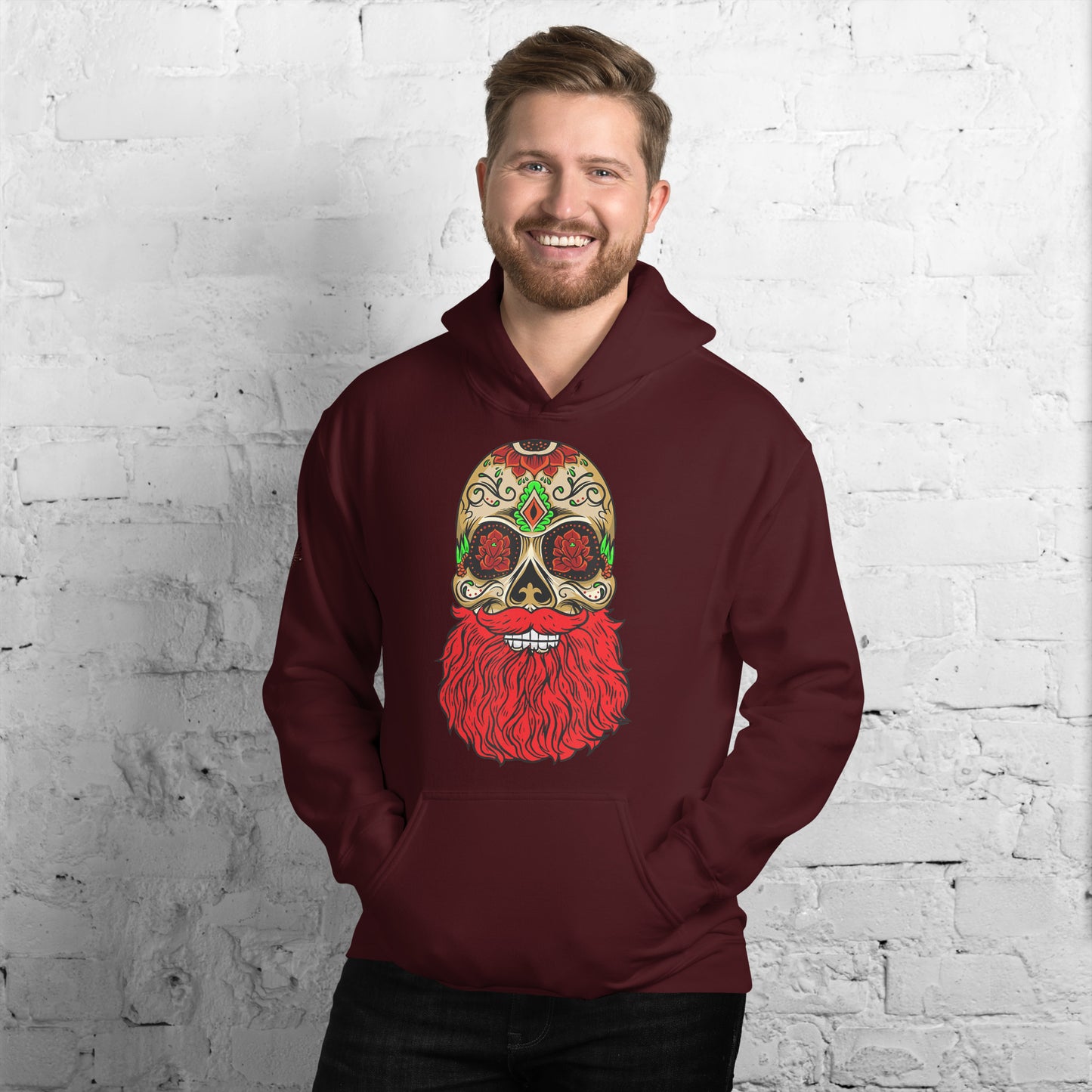 Red Beard Skull Hoodie