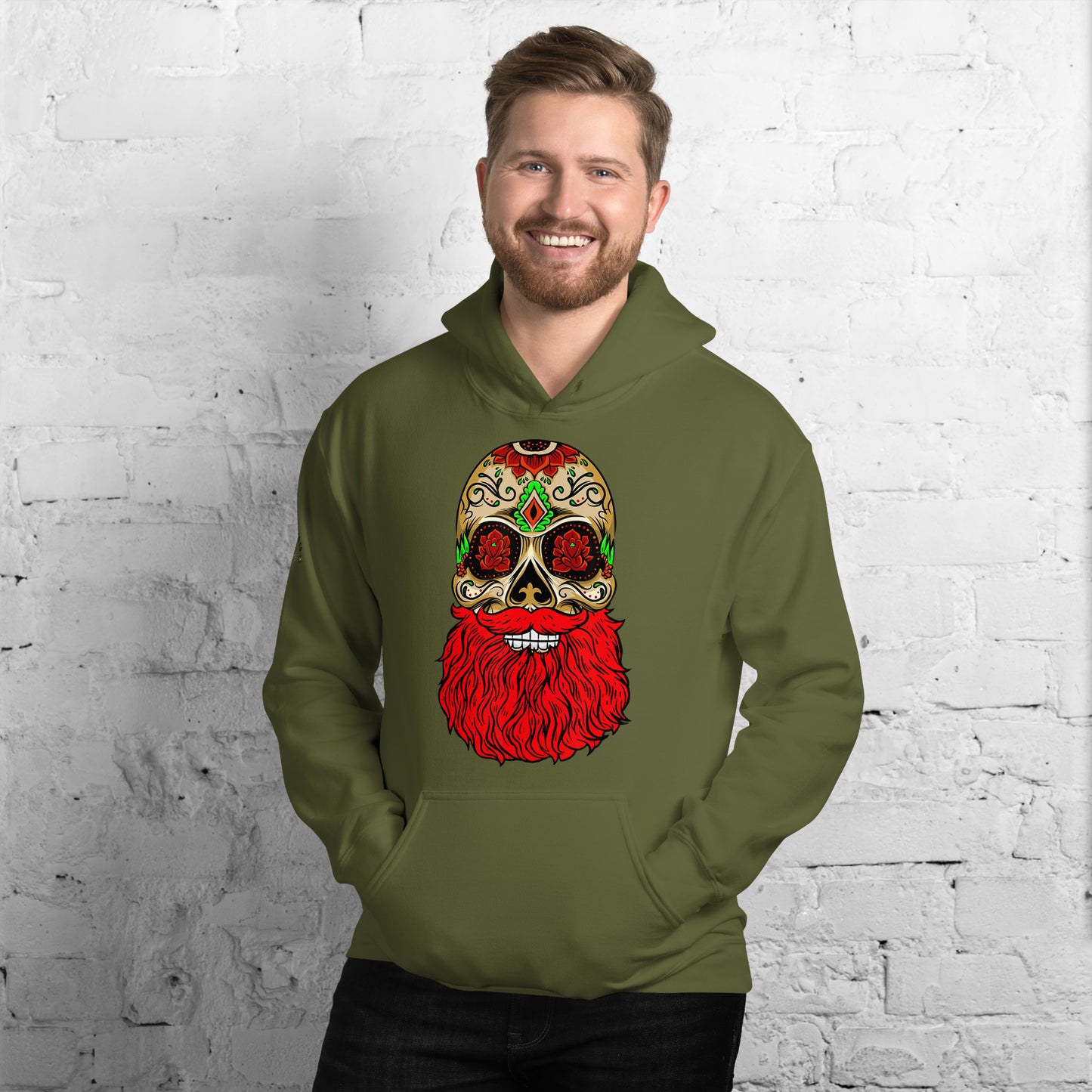 Red Beard Skull Hoodie