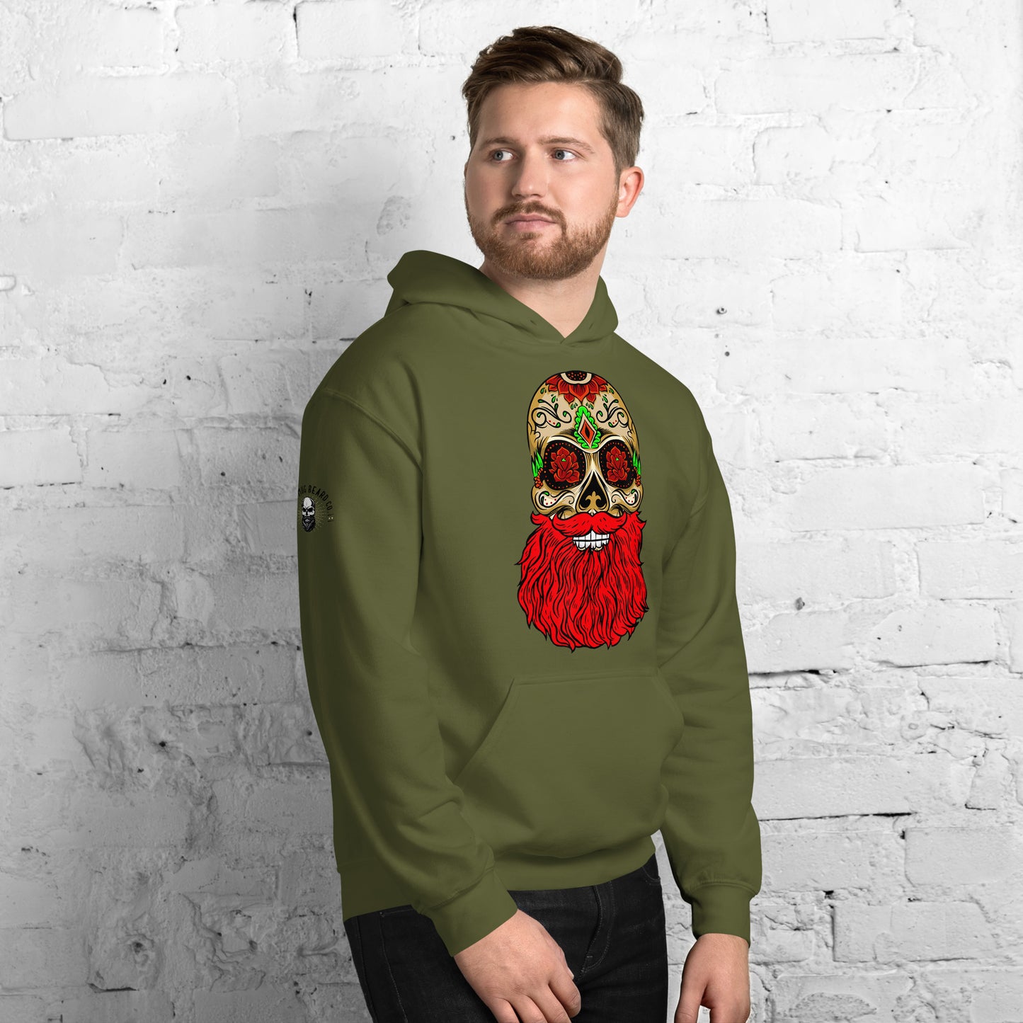 Red Beard Skull Hoodie