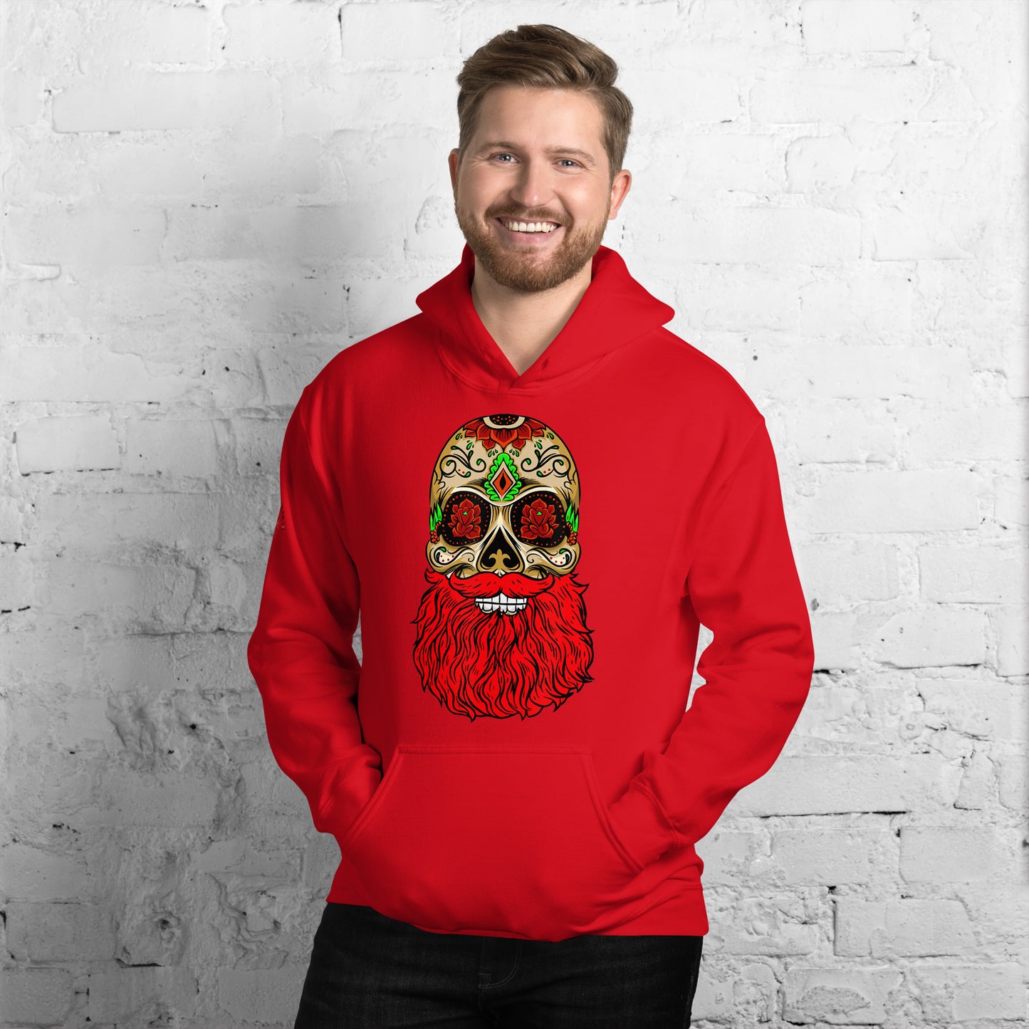 Red Beard Skull Hoodie