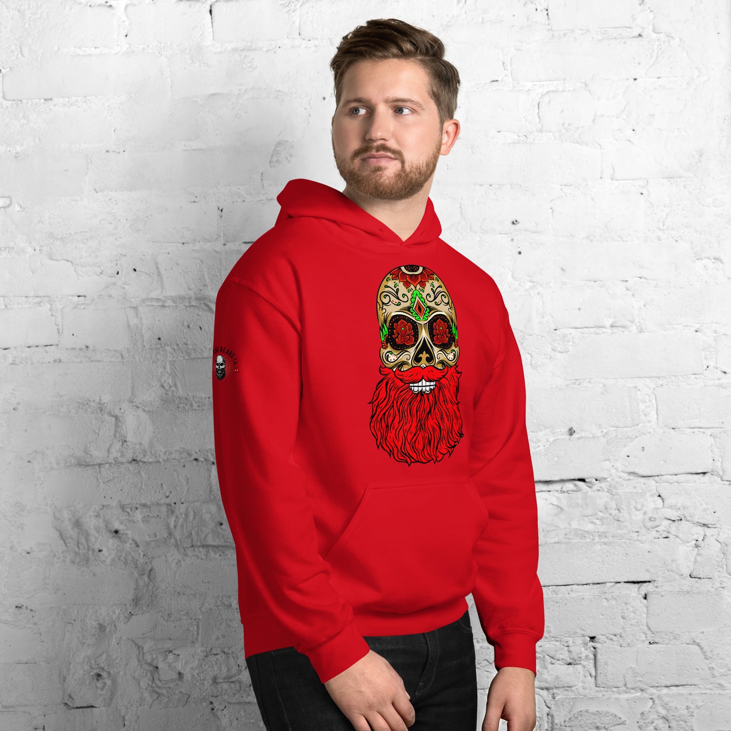 Red Beard Skull Hoodie