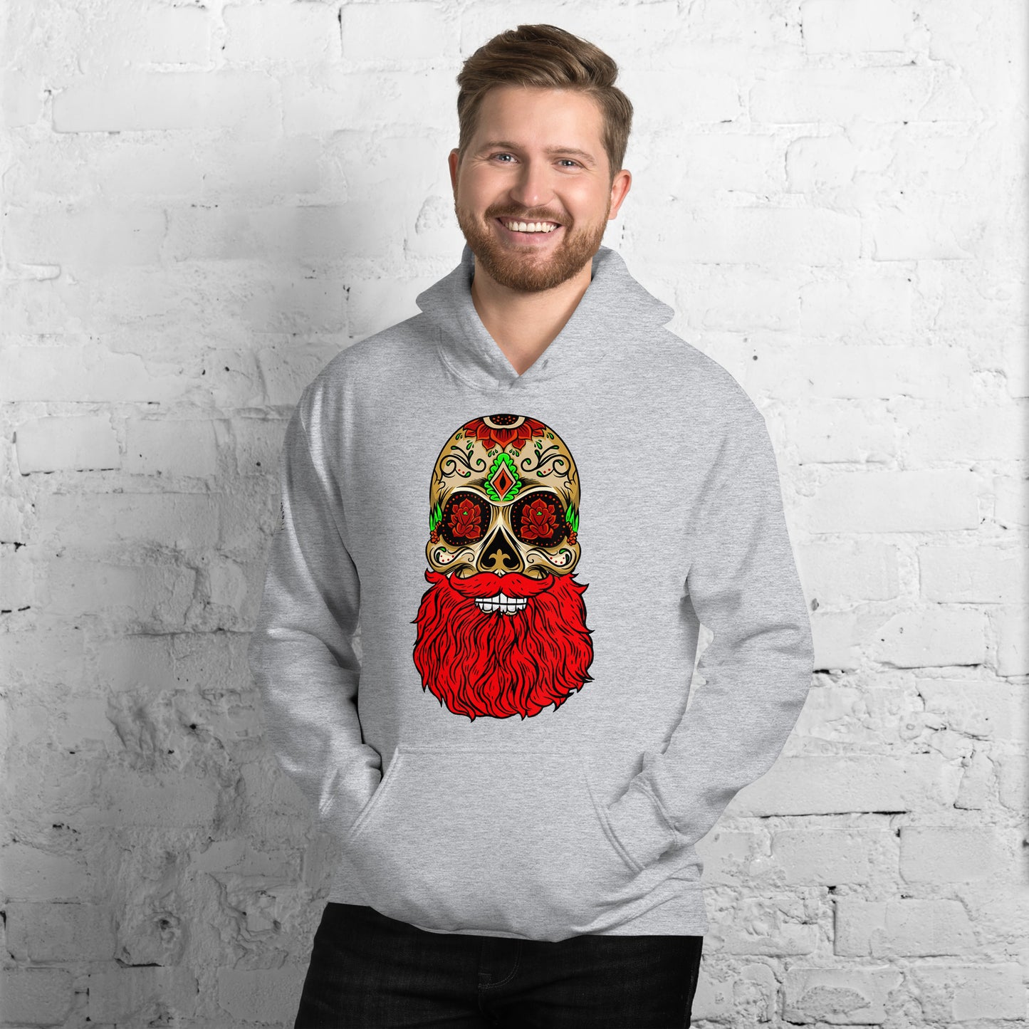 Red Beard Skull Hoodie